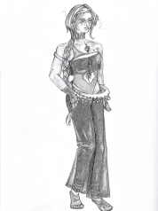 'Delilah': character concept: pencil